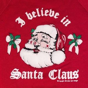 Vintage 90s I Believe in Santa Claus Sweatshirt made in USA
